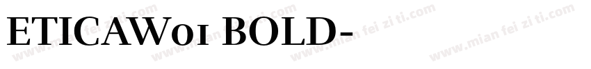 ETICAW01 BOLD字体转换